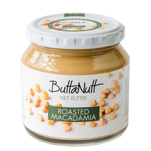 Buttanut Macadamia nut butter is made with locally sourced ingredients. It contains no added sugar or salt.   Delicious on toast, in your oats or in your smoothie. 