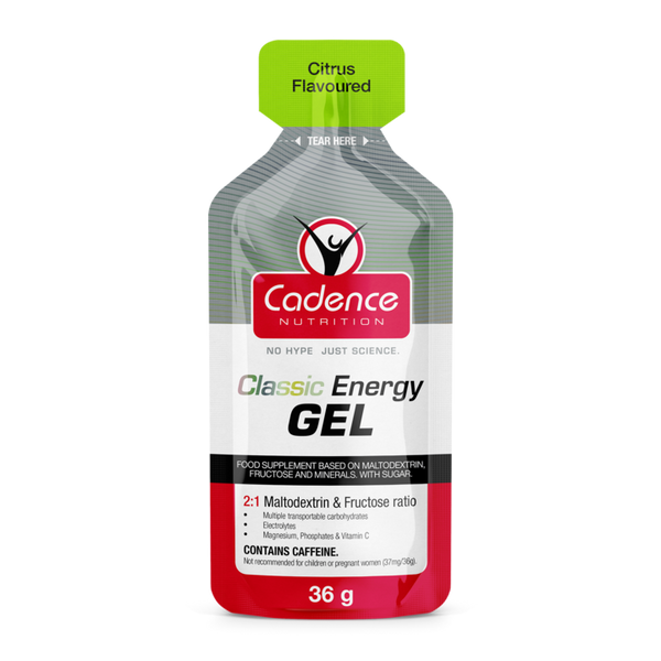 Cadence Classice Energy Gel Citrus - fast release energy for intense exercise and cycling.